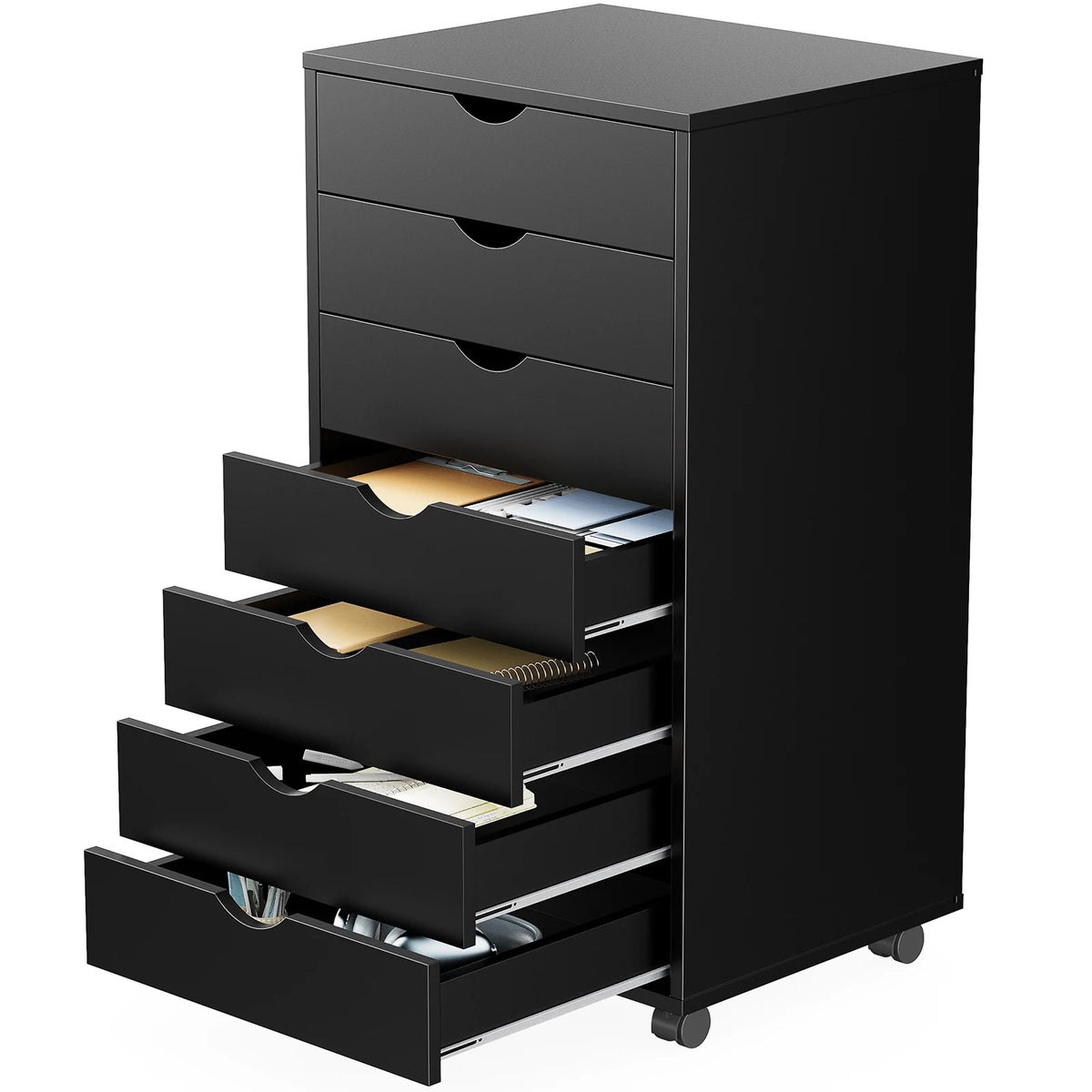 JHK Seven Drawer Rolling Storage Cabinet For Bedroom And Office