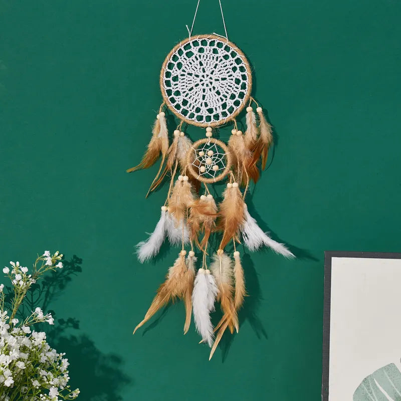 Handcrafted Moon Dream Catcher Bohemian Wall Decor For Sweet Dreams