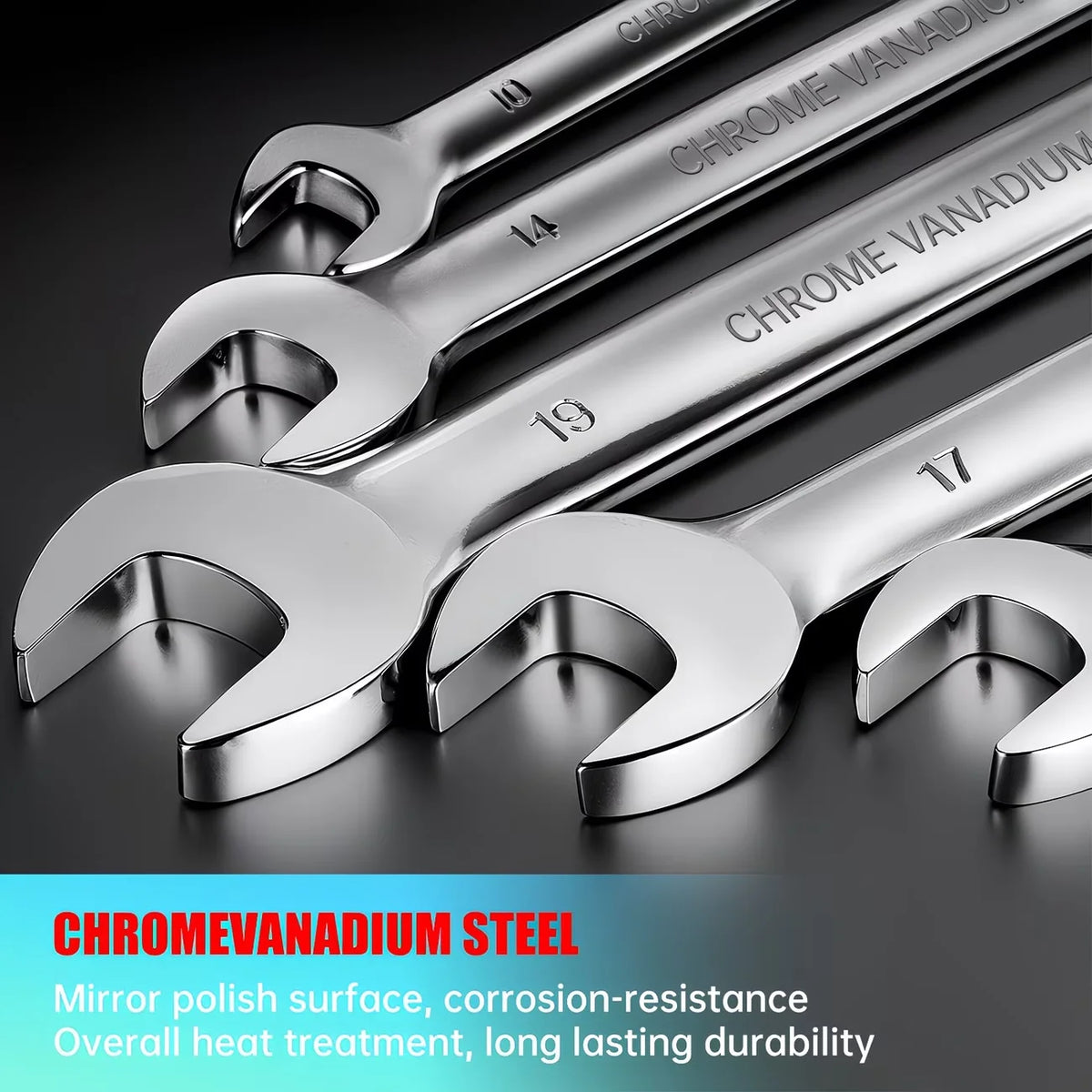 Reversible 72 Tooth Ratchet Wrench Set for Automotive Repairs