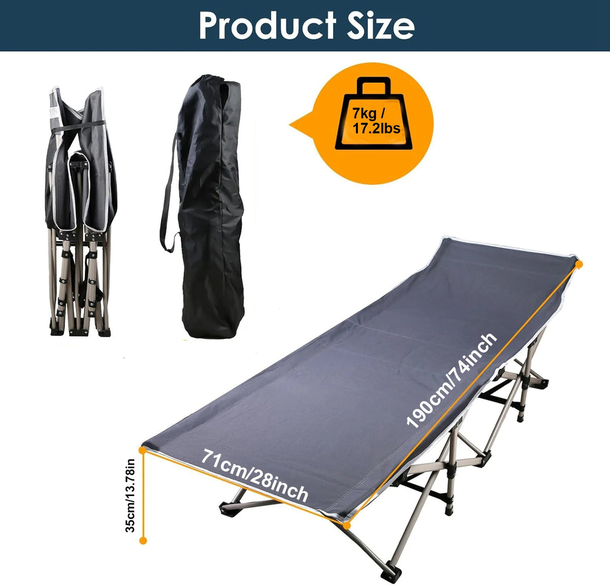 Foldable Portable Outdoor Lounge Chair With Foam Mattress