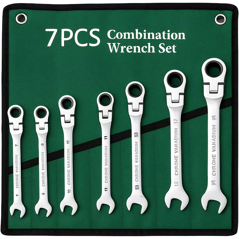 Reversible 72 Tooth Ratchet Wrench Set for Automotive Repairs