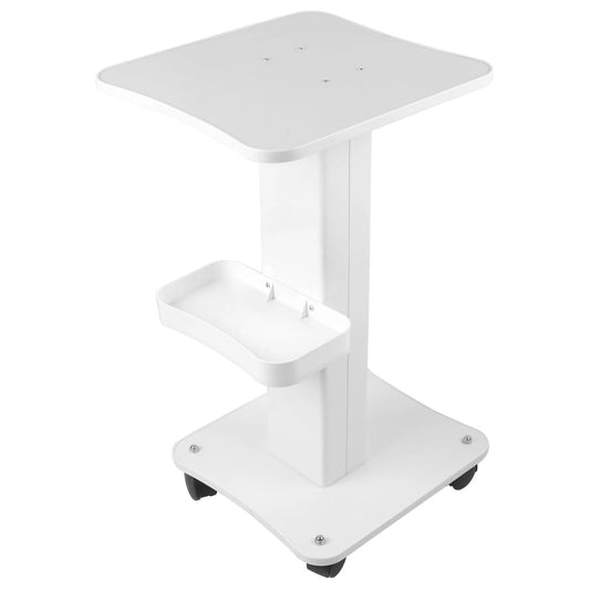 Three Tier Rolling Salon Trolley Cart With Rotating Adjustable Design