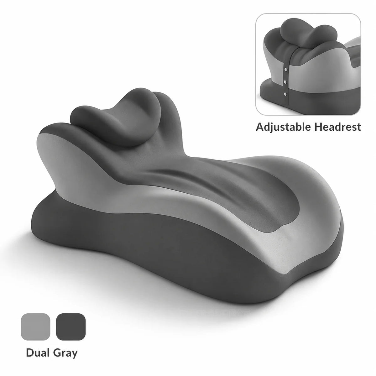Multifunctional Ergonomic Memory Foam Reading Pillow With Removable Headrest
