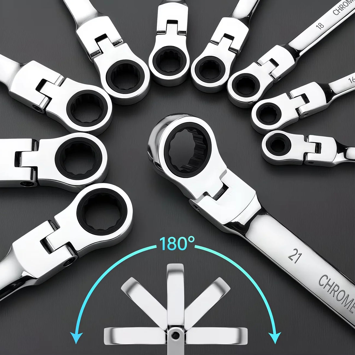 72 Tooth Multi Function Ratchet Wrench Set for Car Repair