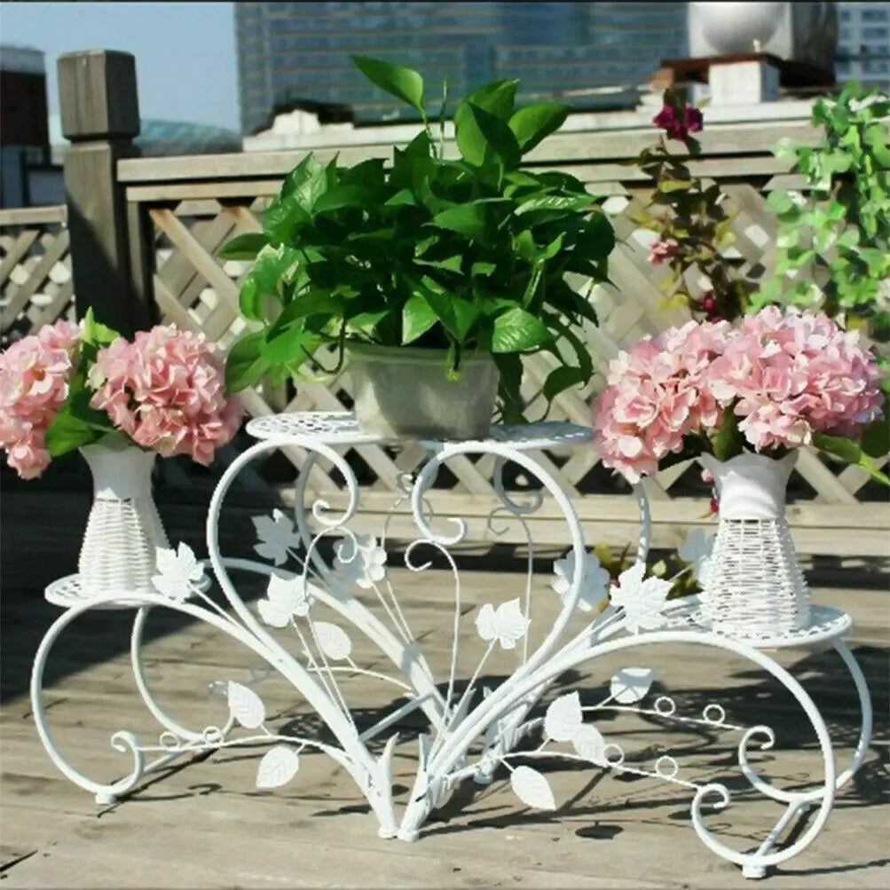Wisfor Four Tier Metal Plant Stand Rack For Indoor Outdoor