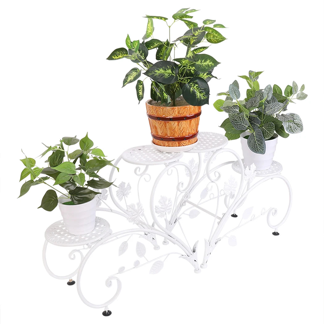 Wisfor Four Tier Metal Plant Stand Rack For Indoor Outdoor