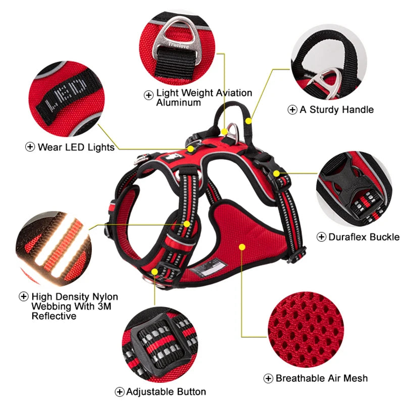 Truelove Reflective No Pull Dog Harness For Walking And Safety