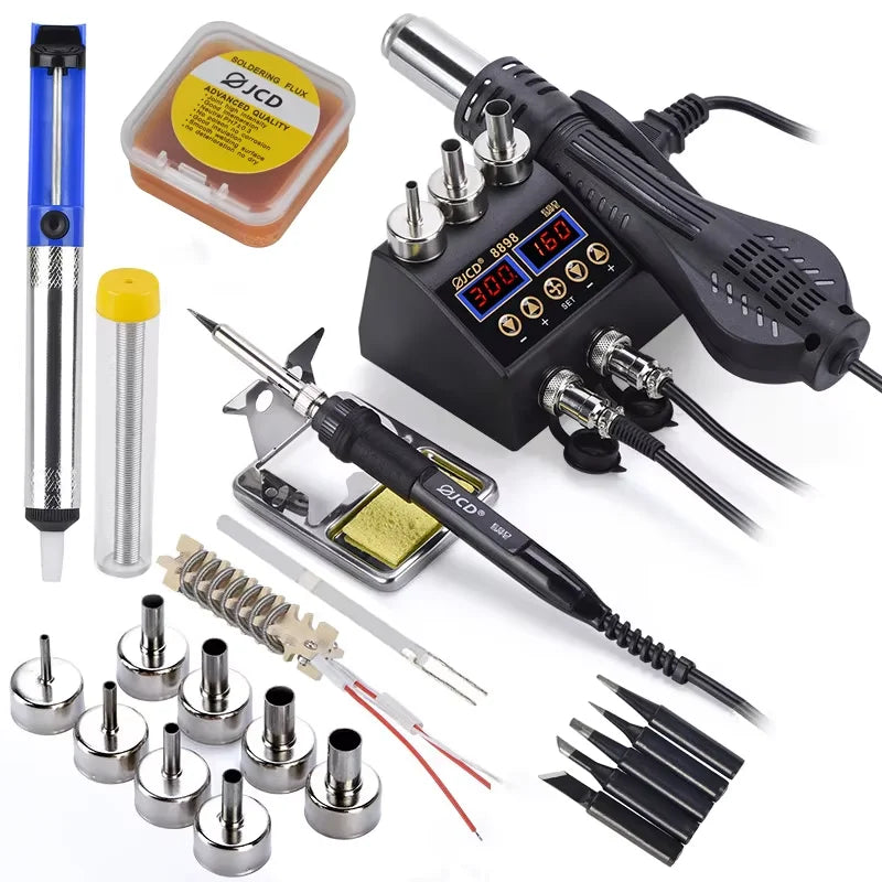 JCD 8586D Dual Function Soldering Station With Hot Air Gun