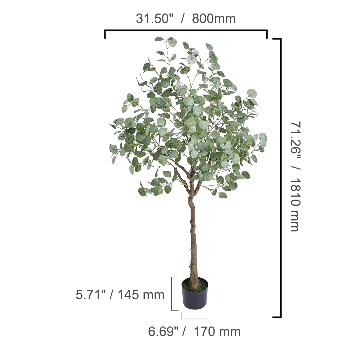 SucceBuy Artificial Olive Tree Faux Plant With Secure Base