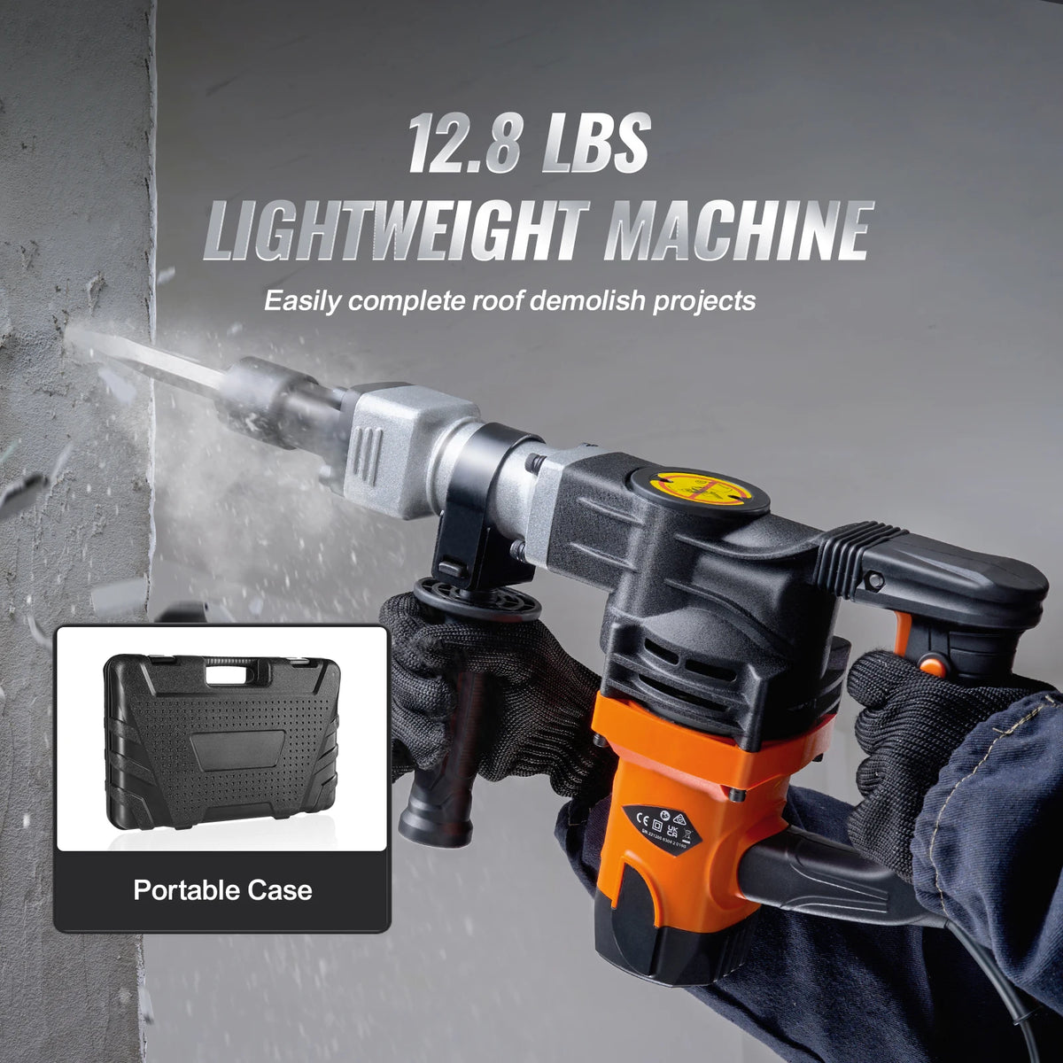 SucceBuy Electric Demolition Jack Hammer With Chisels