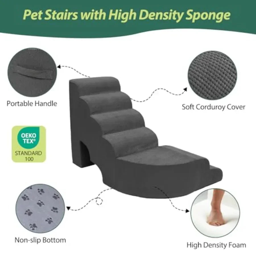 Indoor Pet Stairs for Small Dogs With Non Slip Steps