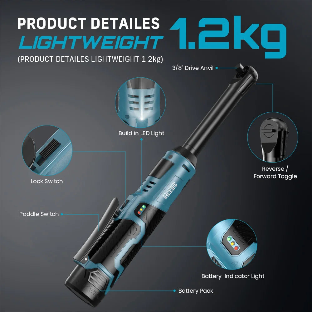 Seesii Cordless Electric Ratchet Wrench For Automotive Repairs