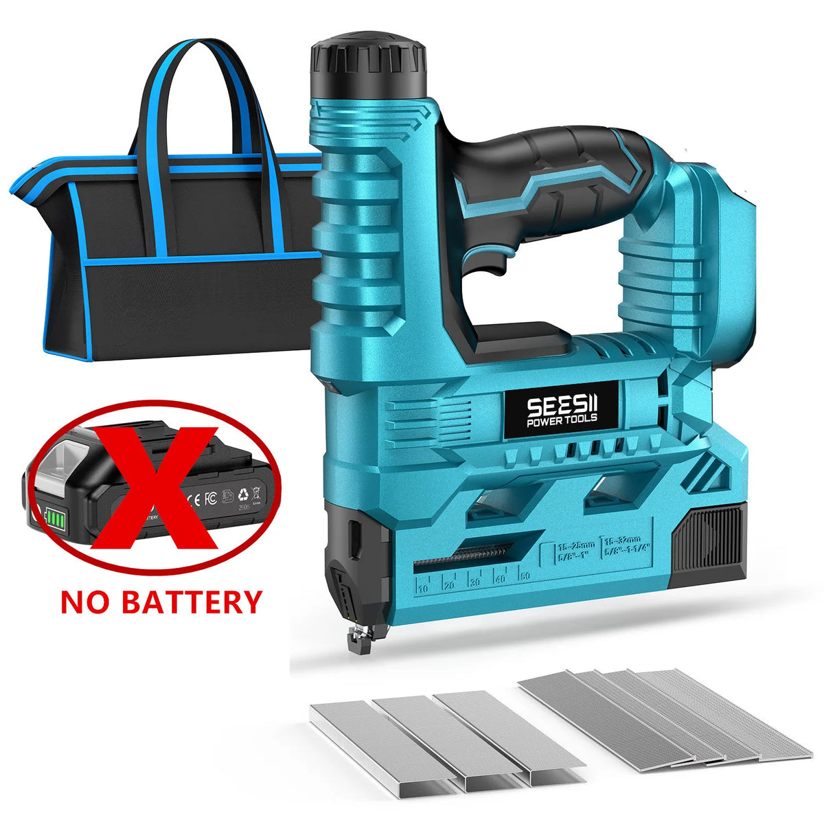 Seesii Cordless Brad Nailer And Stapler With Dual Batteries