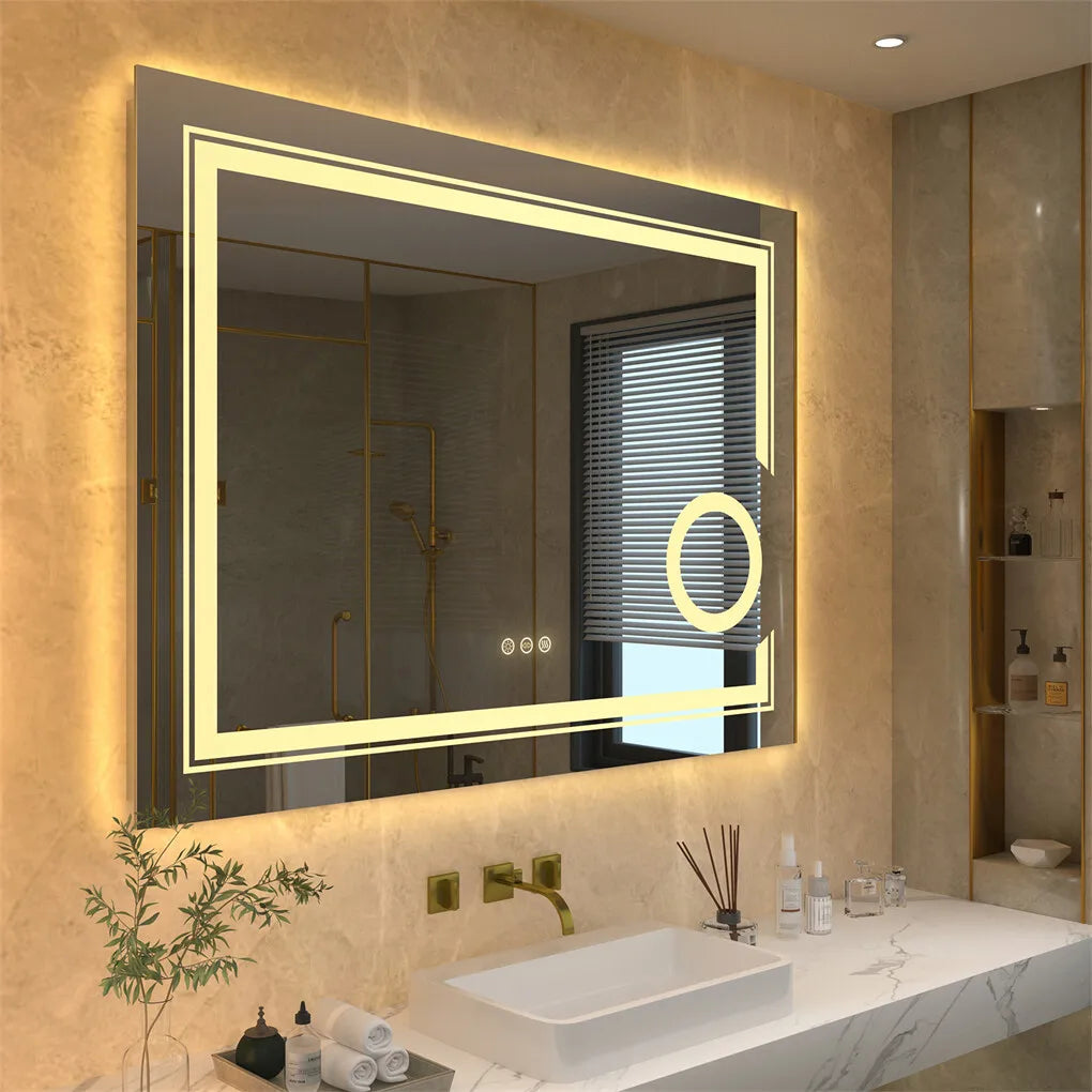 Borwart Fogless LED Bathroom Vanity Mirror With Gradient Lighting