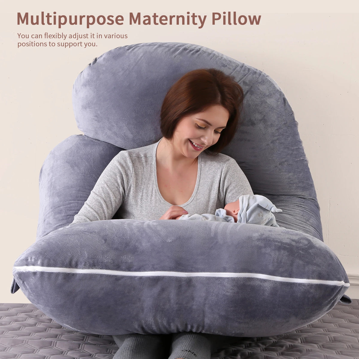 G Shaped Pregnancy Pillow For Full Body Maternity Support