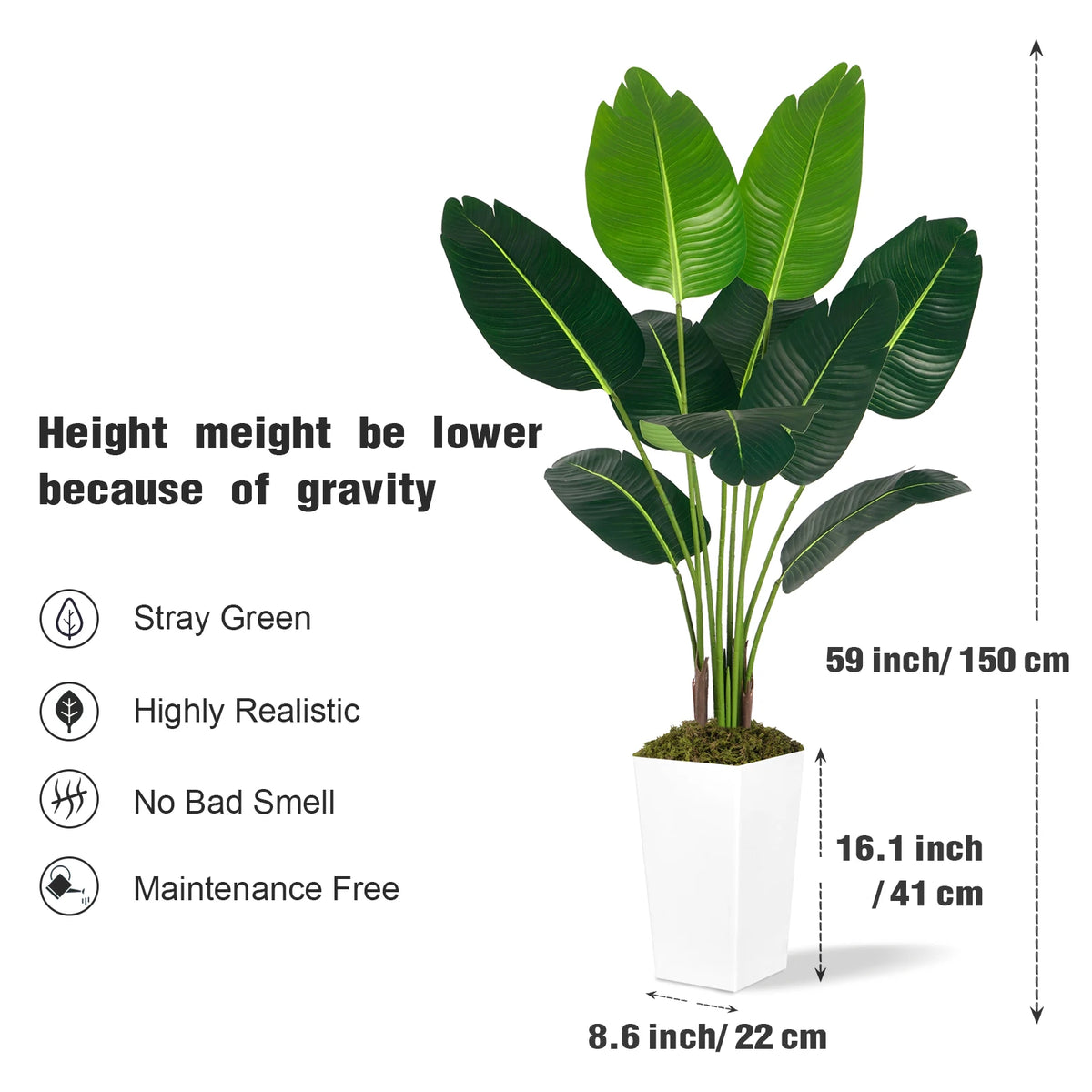 Olitree Artificial Bird Of Paradise Plant For Indoor Home Decor