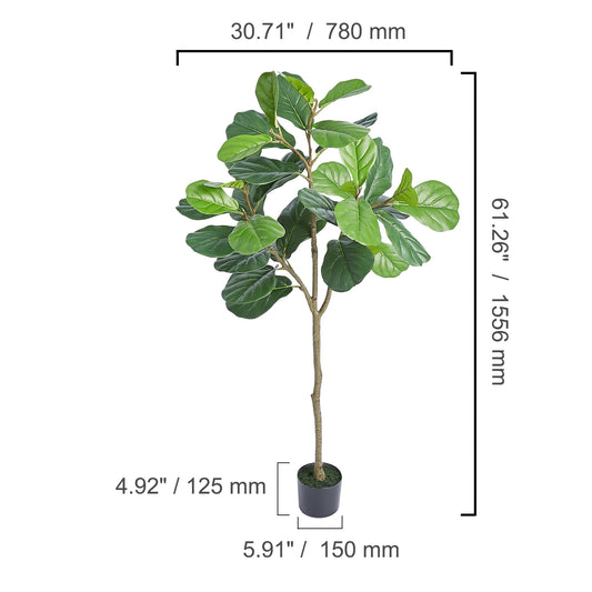 SucceBuy Artificial Olive Tree Faux Plant With Secure Base