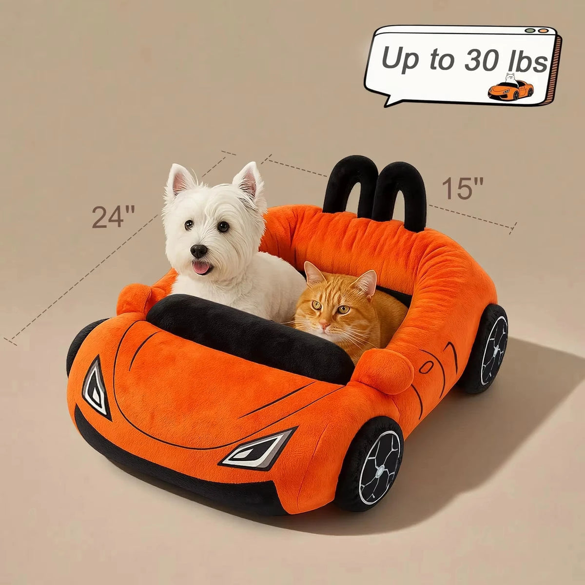 CWV Supercar Cat Bed With Soft Cozy Washable Pillow