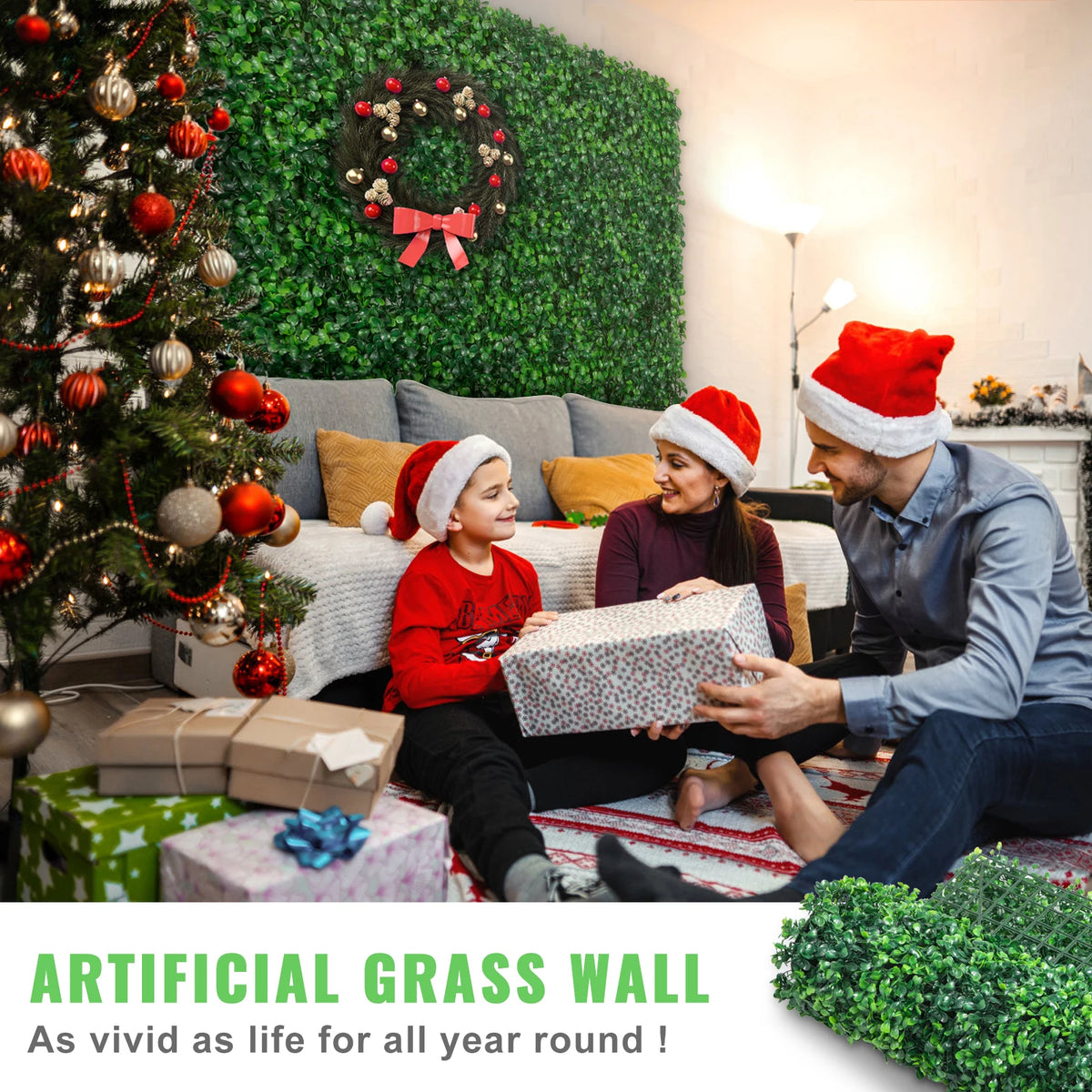 SucceBuy Artificial Boxwood Hedge Panels for Greenery Walls and Backdrops