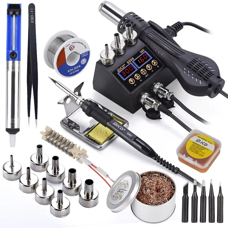 JCD 8586D Dual Function Soldering Station With Hot Air Gun
