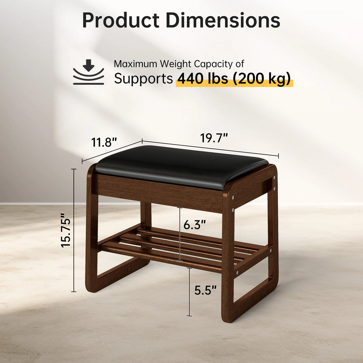Wooden Shoe Rack Bench With Flip Top Storage And Cushion