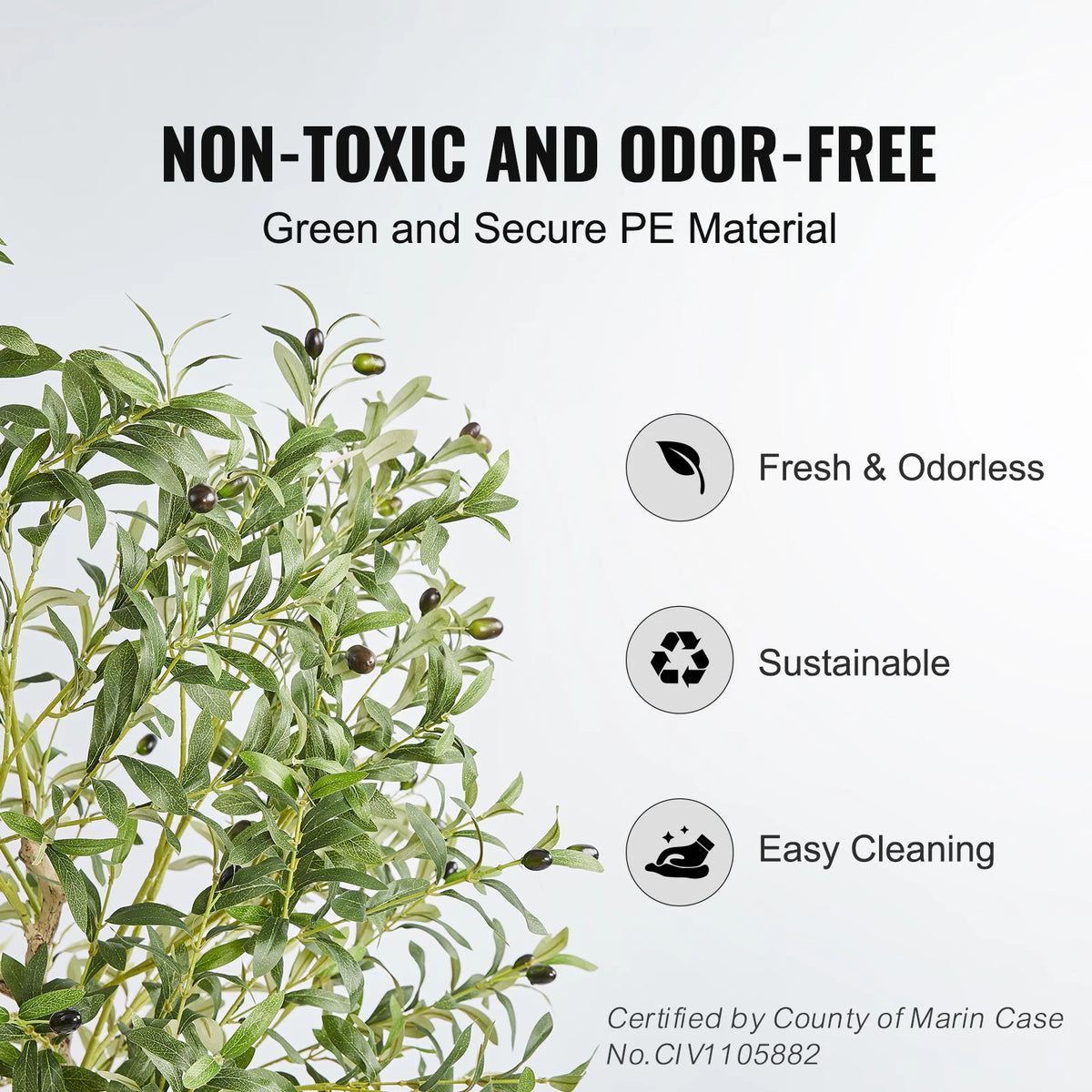 SucceBuy Artificial Olive Tree Faux Plant With Secure Base