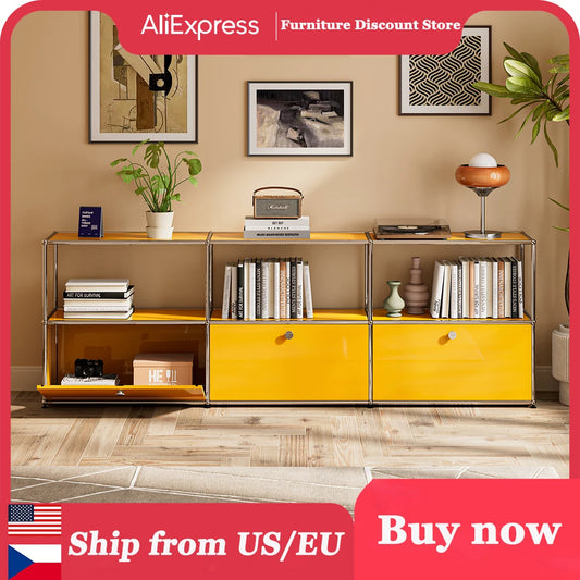 Modern Stainless Steel Storage Cabinet Organizer For Home Office
