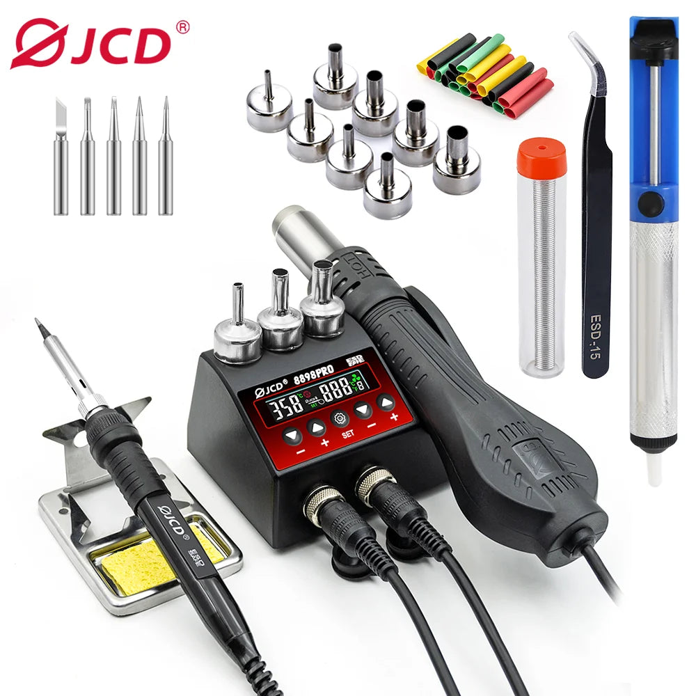 JCD 8586D Dual Function Soldering Station With Hot Air Gun