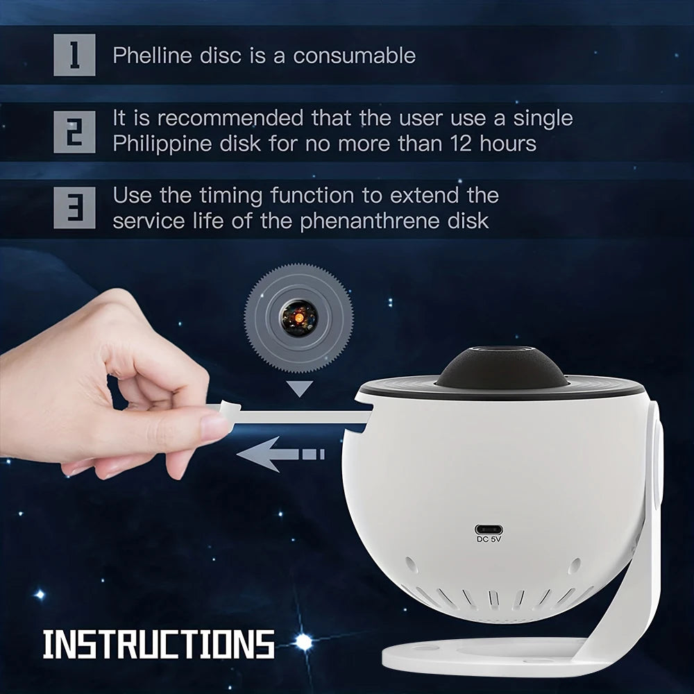 Mexllex Galaxy Star Projector Night Light With Rotating Images