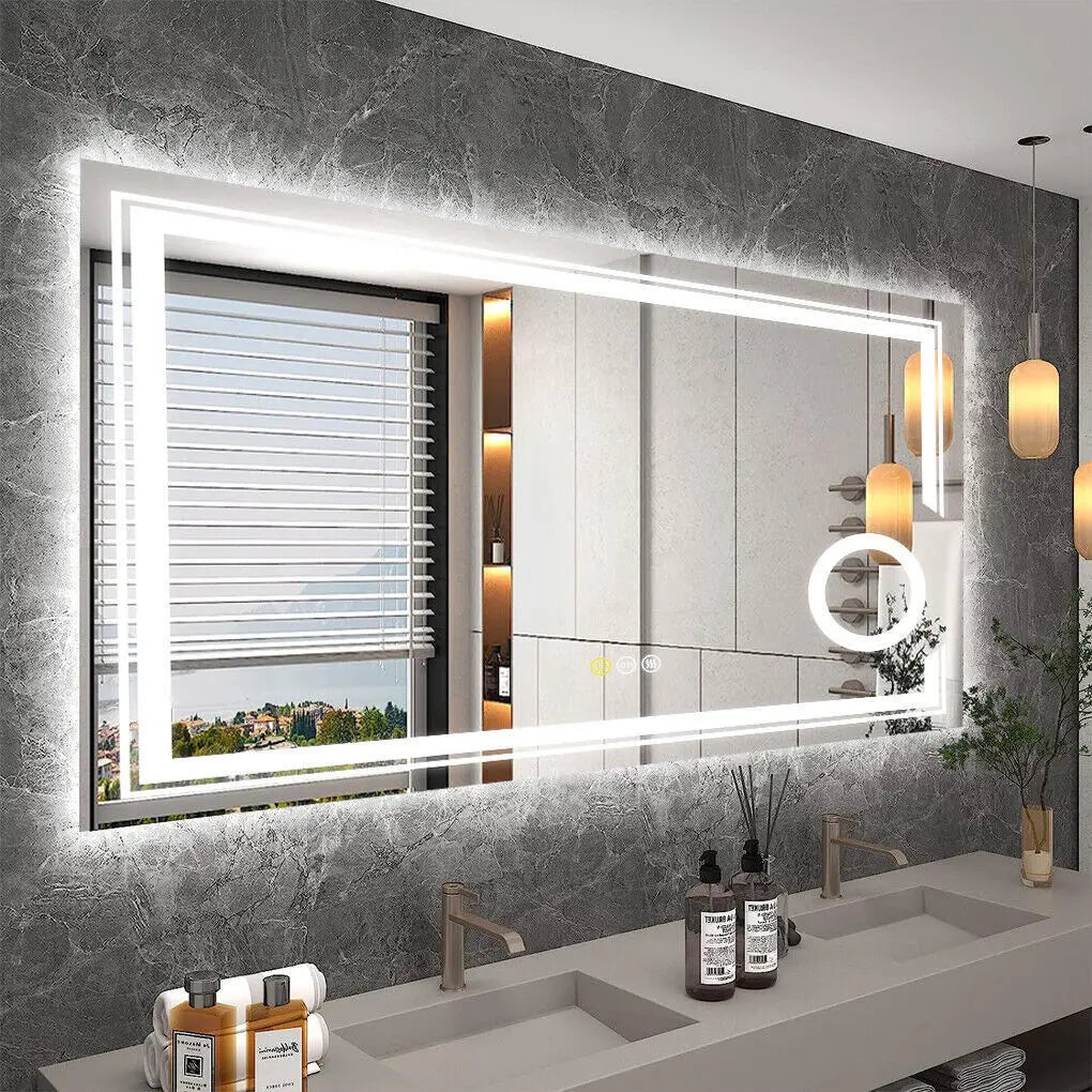 Borwart Fogless LED Bathroom Vanity Mirror With Gradient Lighting