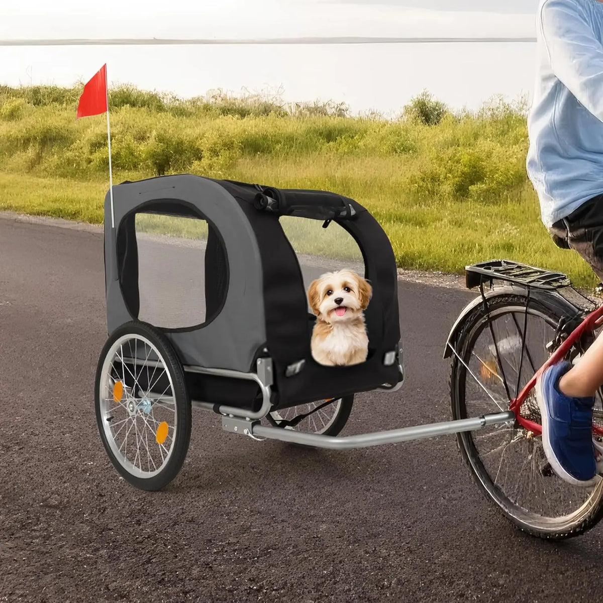 HiMISS Foldable Dog Bike Trailer and Jogging Stroller for Pets