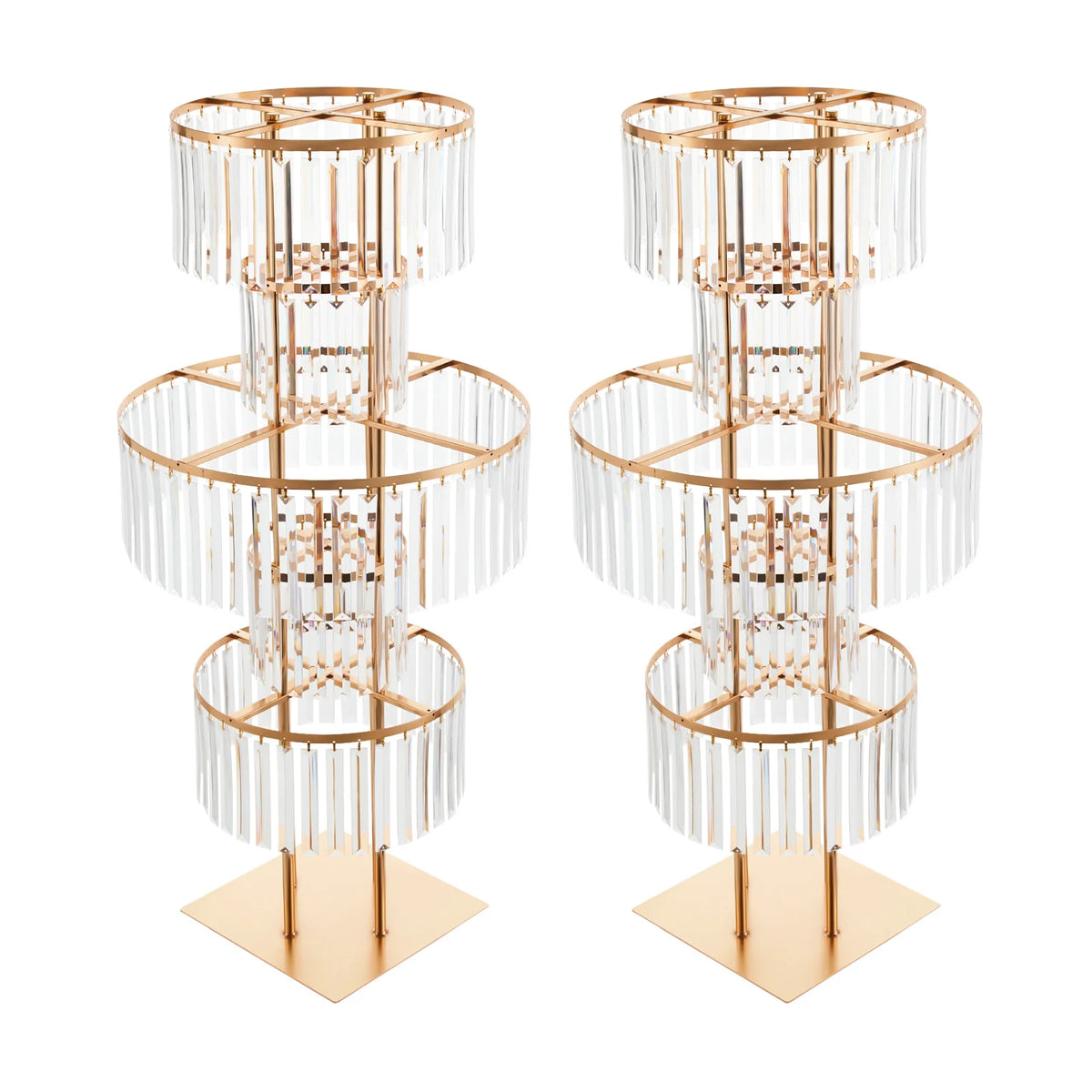 Five Tier Acrylic Wedding Flower Stand for Elegant Event Decor