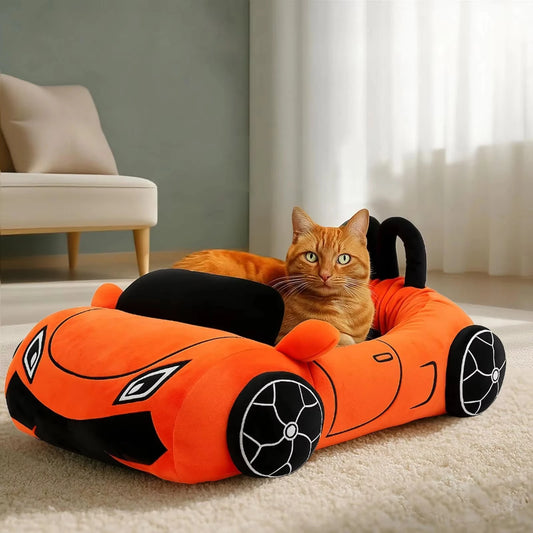CWV Supercar Cat Bed With Soft Cozy Washable Pillow
