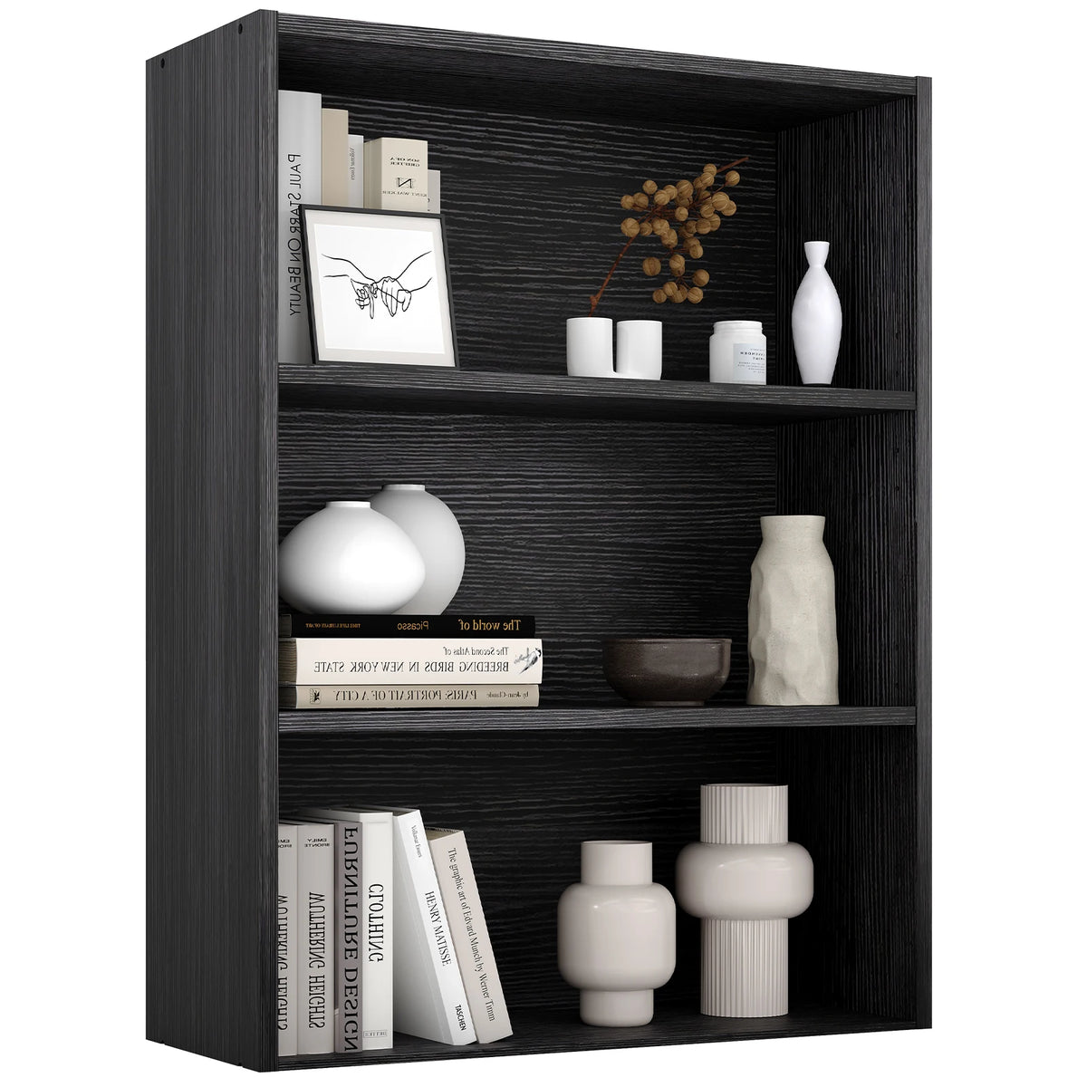 MCQ Wooden Five Tier Bookshelf for Home Storage and Display