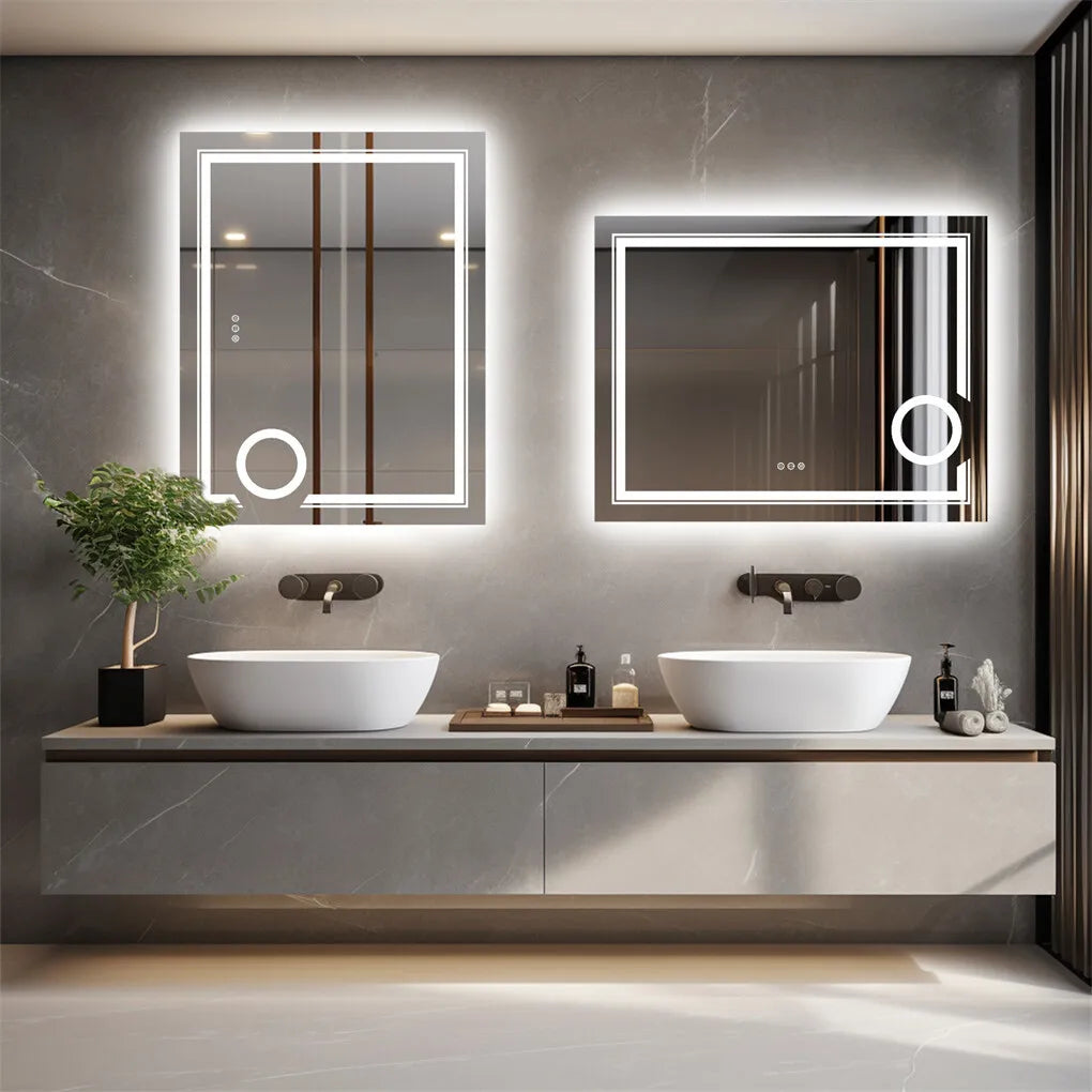 Borwart Fogless LED Bathroom Vanity Mirror With Gradient Lighting
