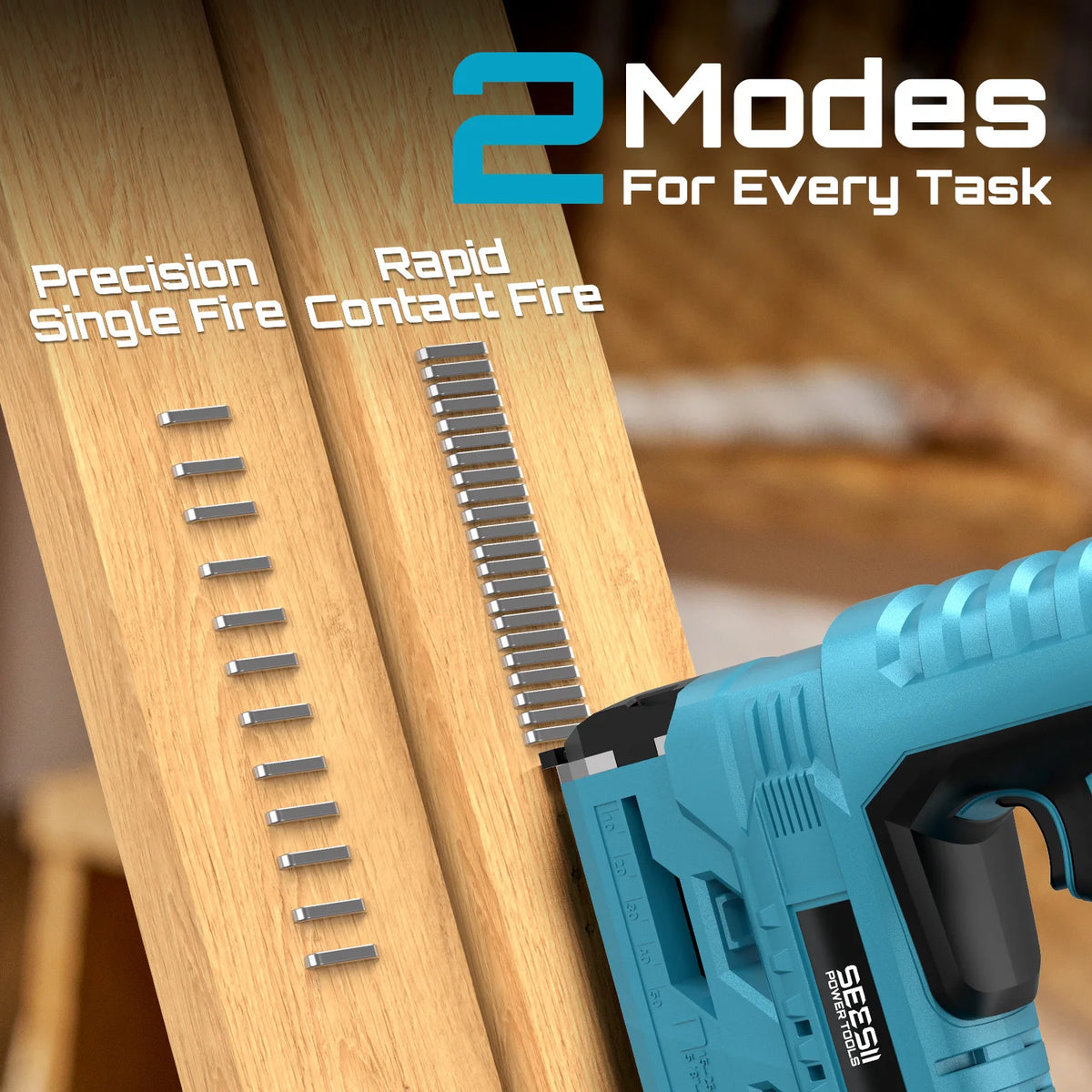 Seesii Cordless Brad Nailer And Stapler With 1000 Nails