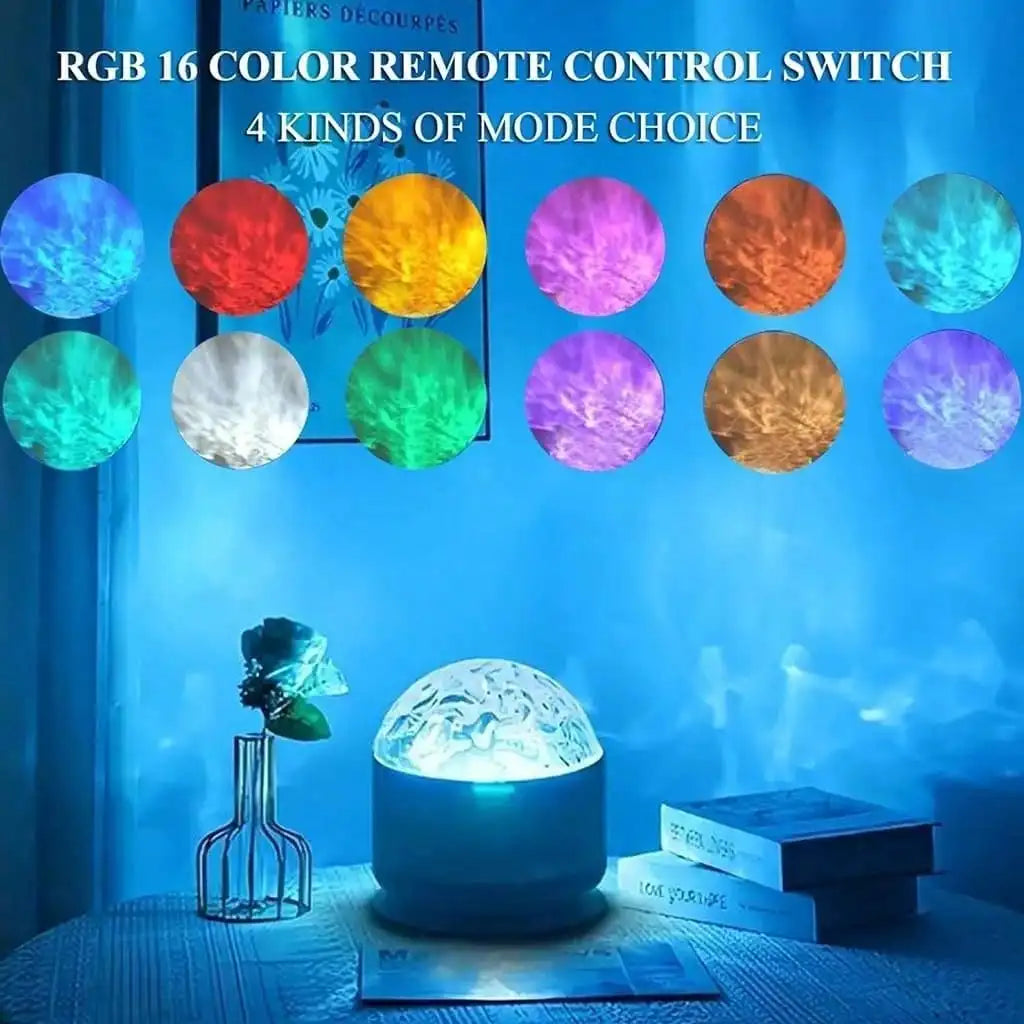 Ocean Wave Light Projector With Remote For Home Ambiance