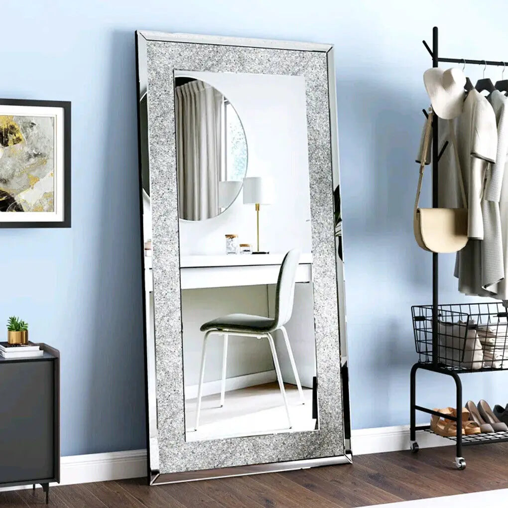 LUVODI Crystal Rhinestone Vanity Wall Mirror For Elegant Decor