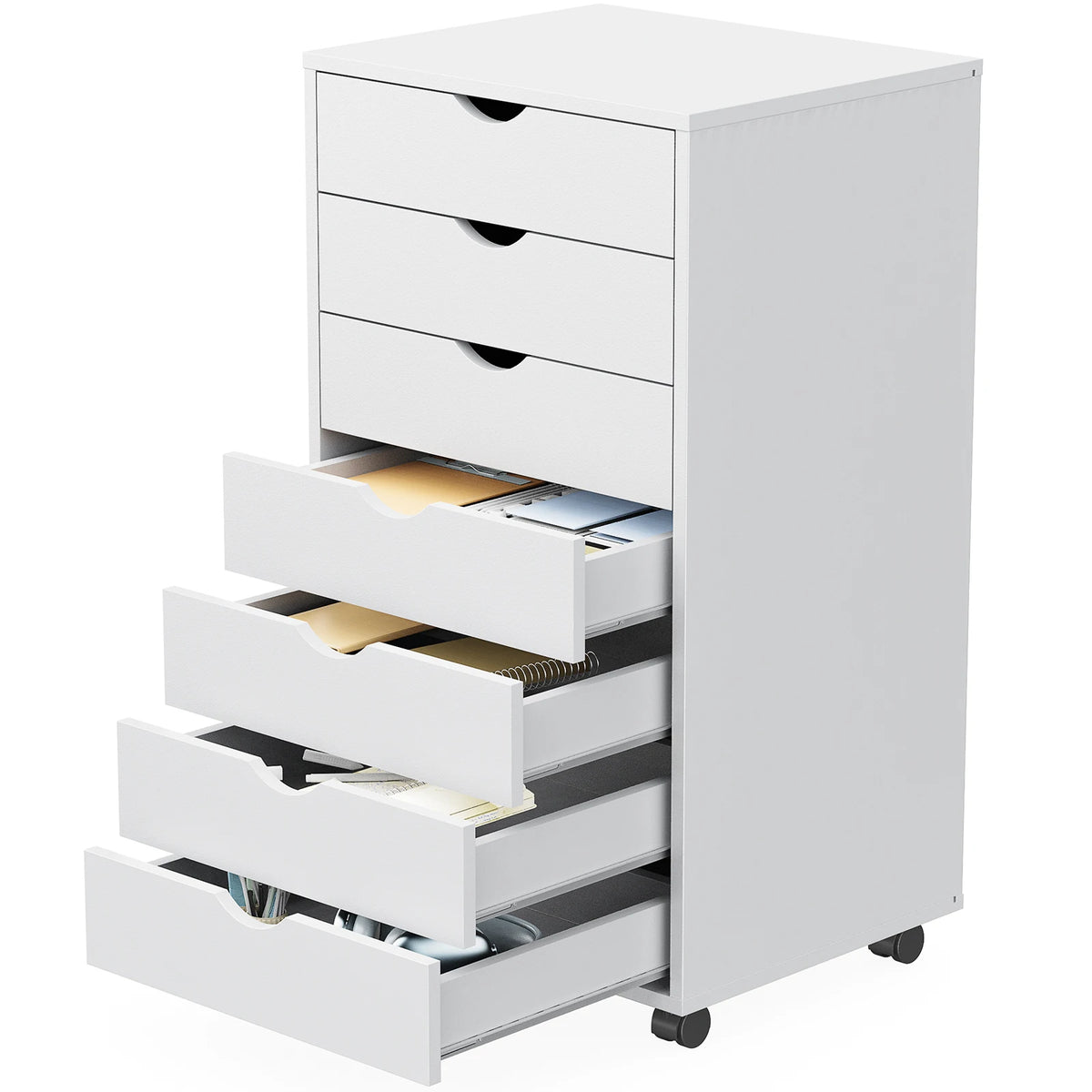 JHK Seven Drawer Rolling Storage Cabinet For Bedroom And Office