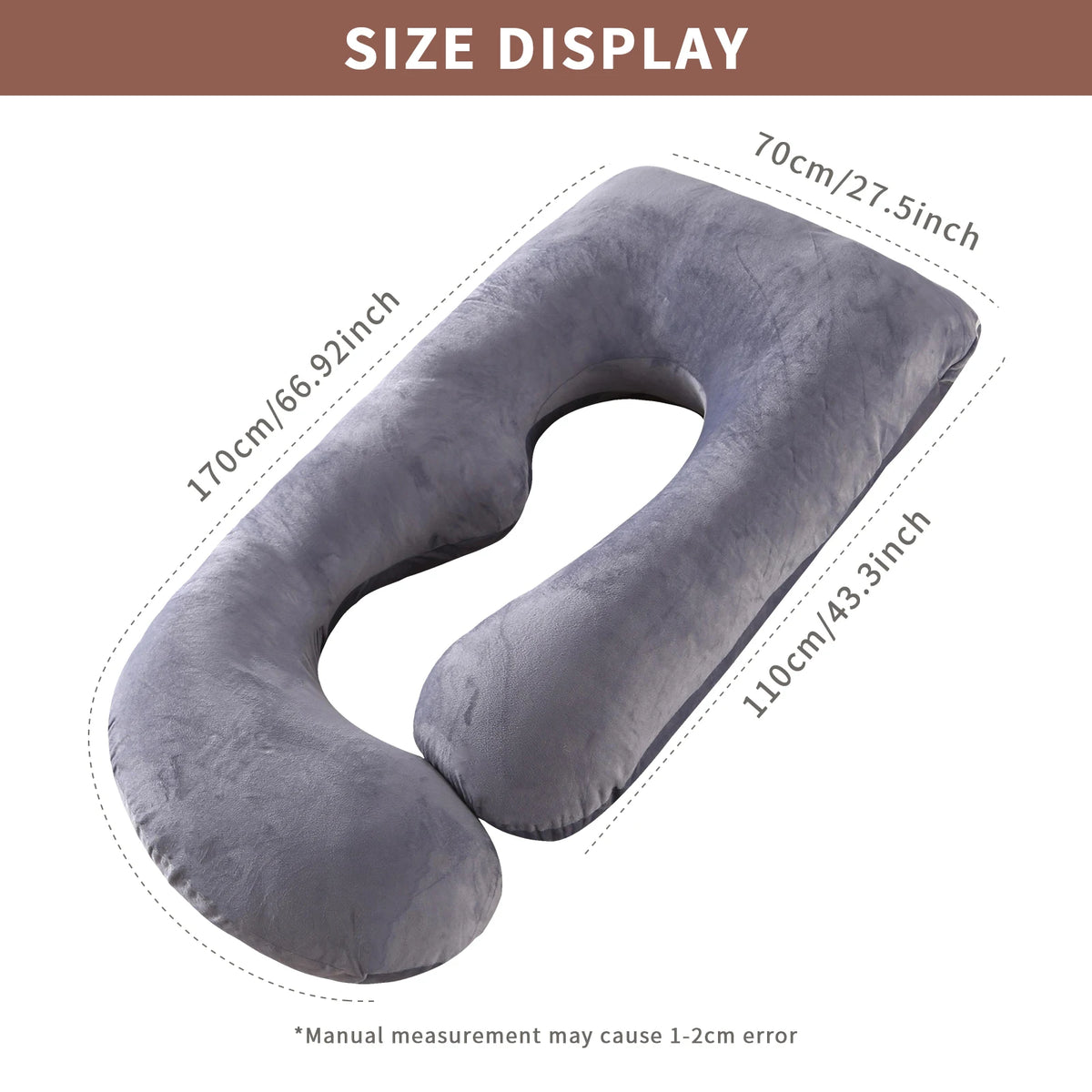 G Shaped Pregnancy Pillow With Removable Cover Full Body Support