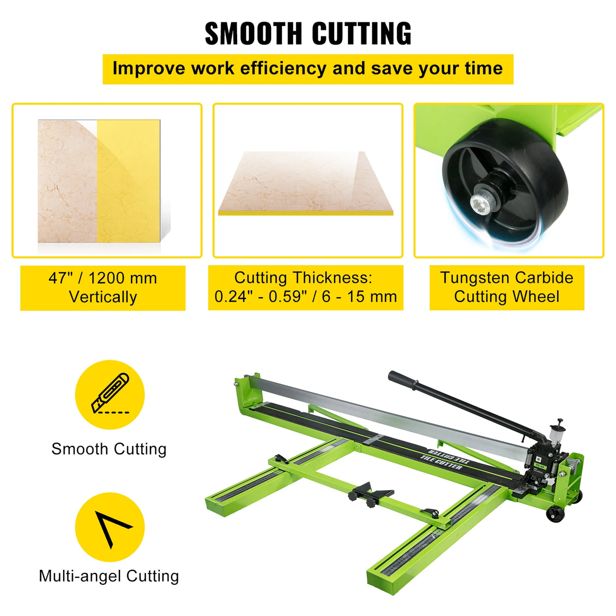 SucceBuy Manual Tile Cutter With Laser Positioning For Precision Cuts