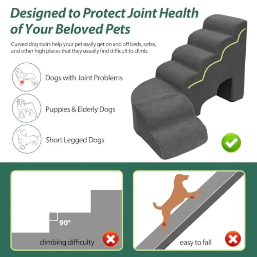 Indoor Pet Stairs for Small Dogs With Non Slip Steps