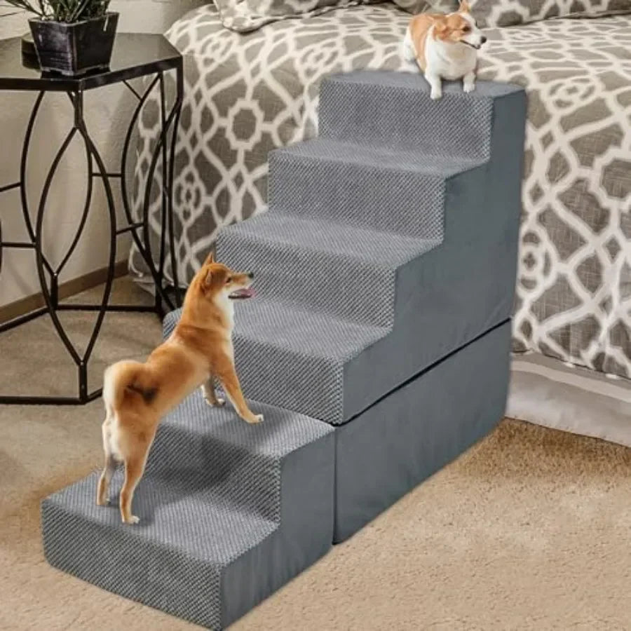 Portable Pet Stairs With Non Slip Surface For Bed Access