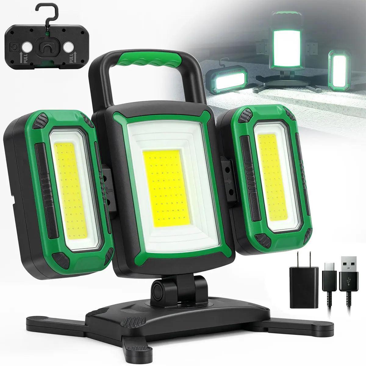 MIXJOY Modular Rechargeable LED Work Light With Magnetic Base Hooks