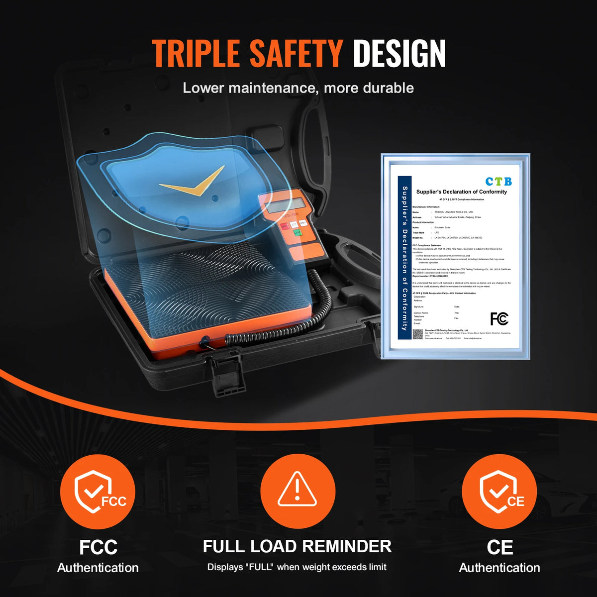 SucceBuy Refrigerant Charging Recovery Scale With Wired Remote Control