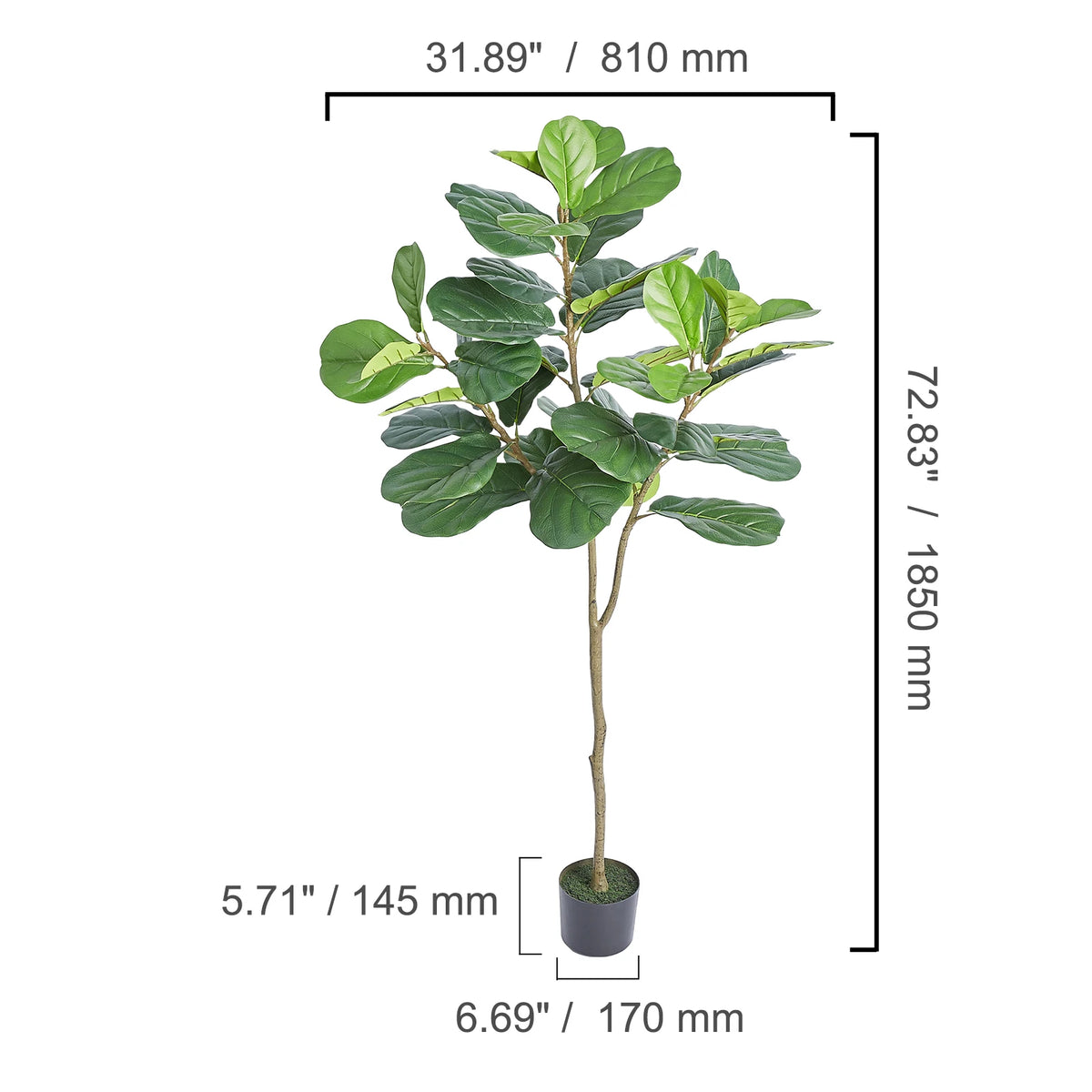 SucceBuy Artificial Olive Tree Faux Plant With Secure Base