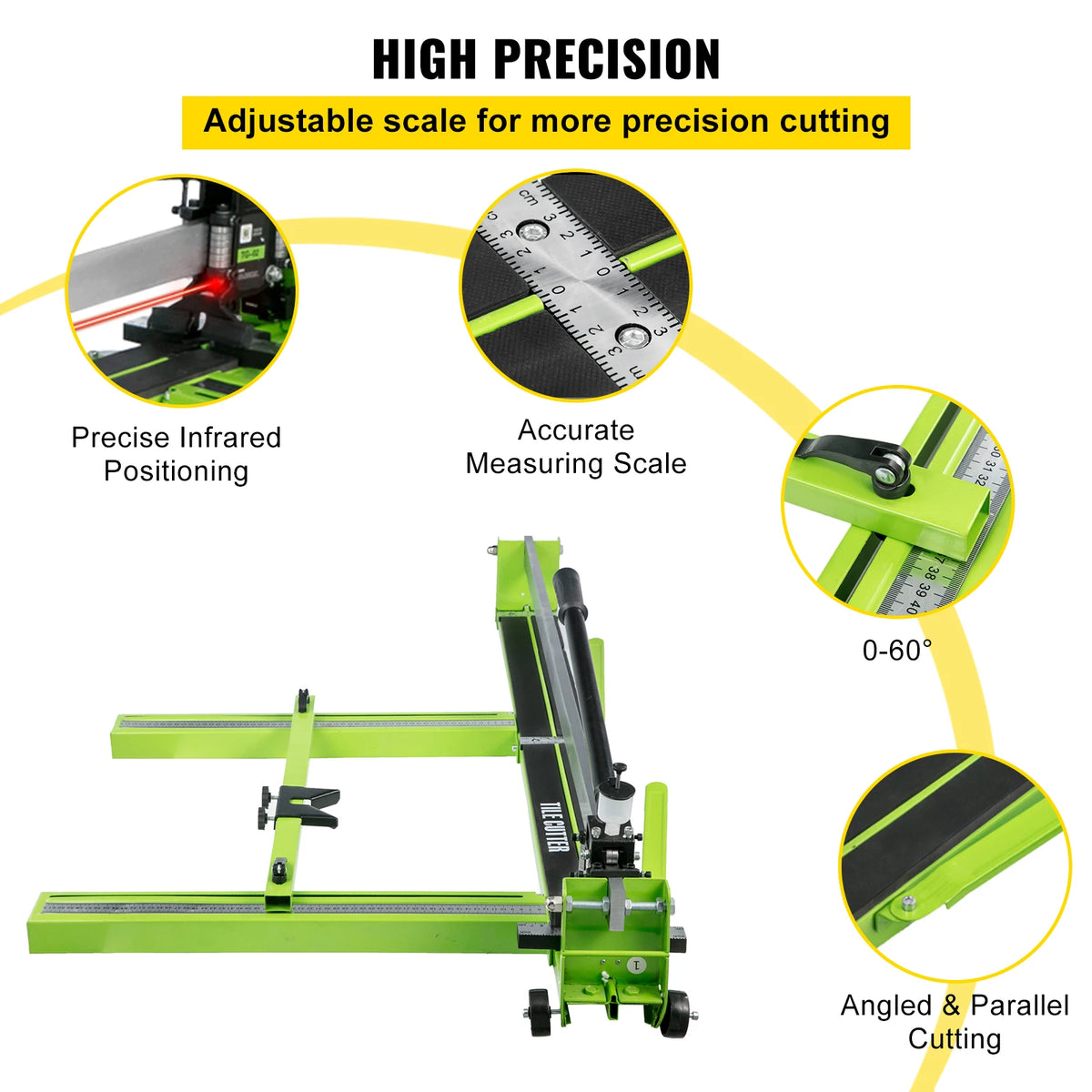 SucceBuy Manual Tile Cutter With Laser Positioning For Precision Cuts
