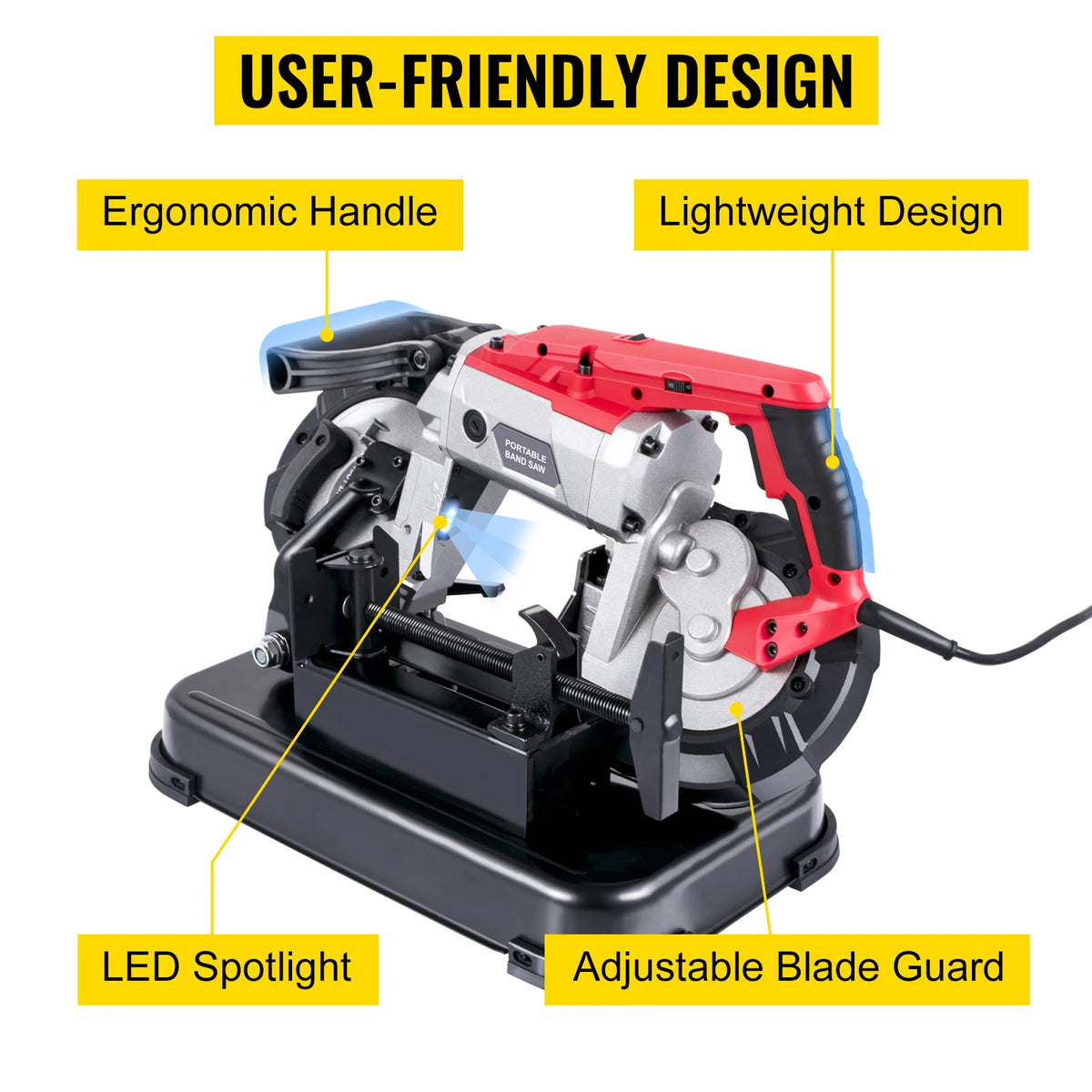SucceBuy Portable Variable Speed Metal Cutting Bandsaw