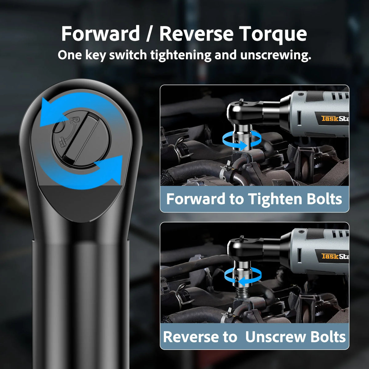 Taskstar Cordless Ratchet Wrench Kit For Automotive Repairs