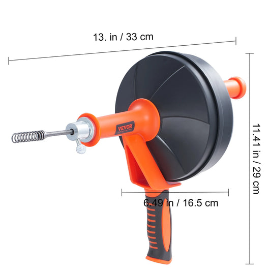 SucceBuy Manual Drain Auger With Drill Attachment Clog Remover